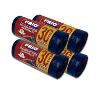 FRIO - Lot de 80 Sacs Poubelle Noirs 30L, 55x60 cm | Sacs Ultra Résistants avec Liens de Fermeture | Pour Poubelles Cuisine, Salle de Bain, Collecte Sélective et Sous-Évier