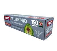 FRIO - Papier aluminium alimentaire 150m avec lame intégrée | Rouleau professionnel cuisine, pâtisserie, barbecue | Épais, résistant, passe au four, frigo, congélateur | Emballage, film cuisson