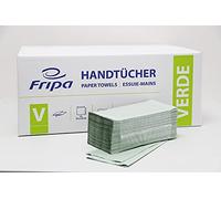 Fripa Papier essuie-mains, pli v, 1 couche, teinté en vert,