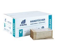 Fripa Essuie-mains VELANA, 250 x 230 mm, pli en V, marron