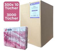 FRIPA Mouchoirs En Papier 4 Couches 3000 Tücher Lot De 300 Blanc Sans Parfum