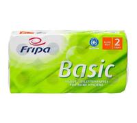 Fripa Pack 8 Rouleaux Papier Toilette Basic 2 Couches Blanc