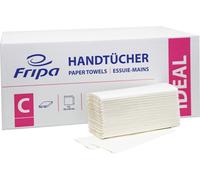 Fripa Papier essuie-mains IDEAL 250 x 330 mm pliage en C blanc pur 1 épaisseur 20 x 180 feuilles