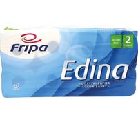 Fripa papier hygiénique Edina 2 plis blanc brillant 8 rouleaux de 400 feuilles
