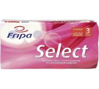 Fripa Papier hygiénique Select 3 plis blanc brillant Tissue 8 rouleaux de 250 feuilles