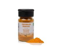 FRISAFRAN | Curcuma Bio en Poudre 40g | En poudre | biologique | Curcuma-moulu | sans gluten | Curcuma-Épice | couleur saveur et arôme | curcuma végétalien | Nourriture naturelle
