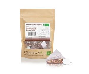 FRISAFRAN | Infusion Rooibos Bio en Pyramides 30 Unités | 60g | Infusion | Nutritif | Hydratant | Antioxydant rafraîchissant | rooïbos | roibos vous | perfusion sachets | vitaminé | thé sans caféine