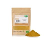 FRISAFRAN | Poudre de latte au curcuma 100g | Poudre de latte au curcuma biologique | Mélange pour Lait Doré | Lait doré au curcuma bio | Superaliment biologique | thé au curcuma | curcuma antioxydant