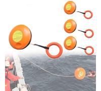 Frisbee de Lancement de Sauvetage Aquatique, Disque de Sauvetage d'urgence Lancable, avec Corde Lancable Bague à Main, Idéal pour Kayak Rafting Bateaux Activités Aquatiques Extérieures(3pieces)