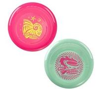 Frisbee Go Lot de 2 Léger Enfant 70g - Disque Volant 22,8 cm pour Débutant - Jeu de Plage et Jardin Idéal pour Enfants dès 5 Ans, Rose Vert RoseVert G