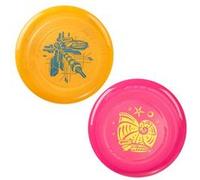 Wham-O Frisbee Pack de 2 Disques Volants, 22.86cm Enfants 5 Ans et Plus, 70g, Jaune Rose