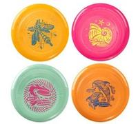Frisbee Go Lot de 4 Léger Enfant 70g - Disque Volant 22,8 cm pour Débutant - Jeu de Plage et Jardin Idéal pour Enfants dès 5 Ans, Lot multicolore 1 Jaune, Rose, Vert et Orange G
