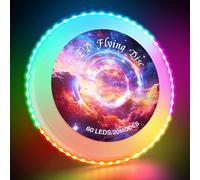 Frisbee Lumineux avec 20 Effets Lumineux, Imperméable, Capable de Flotter sur l'eau, Anneau Volant 60 LED, Jouet Jeux d'extérieur Cadeaupour Adultes Enfants, LED Frisbee pour Plage Pelouse Camping