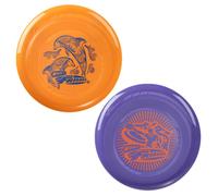 Wham-O Frisbee Pack de 2 Disques Volants, 22.86cm Enfants 5 Ans et Plus, 70g, Orange Violet