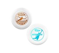 Frisbee Ultimate Disque volant 175 g, 27.31 cm - Disque d'entraînement pro pour compétition et loisir en extérieur - Lot de 2, Or Bleu