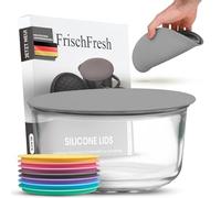 FrischFresh 16 cm gris, couvercle flexible, hermétique, dessous-de-plat pour casseroles et bols, étanche à l’air et à la lumière, compact, durable, micro-ondes, sans BPA, -40°C +200°C.