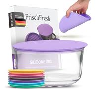 FrischFresh 20 cm violet, couvercle flexible, hermétique, dessous-de-plat pour casseroles et bols, étanche à l’air et à la lumière, compact, durable, micro-ondes, sans BPA, -40°C +200°C