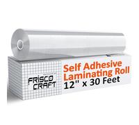 Frisco Craft Rouleau de plastification autocollant transparent - Feuilles auto-plastifiantes pour décalcomanies, autocollants, photos et plus encore - Pas de thermoscellage, feuilles brillantes et