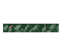 Frise adhésive autocollante Savane, Jungle, Perroquet, Cocotiers, Palmier - 15 cm X 300 cm - Décoration murale