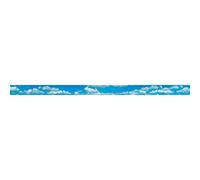 Frise adhésive décorative 15 cm X 300 cm, ciel bleu et nuages blancs, autocollante pour décoration murale intérieure.