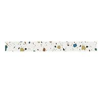 Frise adhésive Terrazo 5 cm x 300 cm - Autocollante, motif imitation marbre coloré, décoration murale décorative, facile à poser.