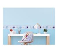 Frise auto-adhésive Disney - La Reine des Neiges 2 - modèle dessin fond bleu - 5 M x 14 CM Bleu