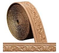 Frise autocollante - 10 m x 8 cm x 5 mm - Moulures murales 3D - Autocollantes - Imperméables - Pour coins, lignes, plafonds, décoration - Cuivre