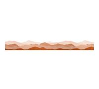 Frise décorative adhésive, montagnes, pêche, orange, 9 cm X 300 cm