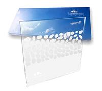 Frise galets - 112 galets autocollants pour décorer la salle de bain (paroi de douche, mur,…) ou pour éviter les collisions contre une vitre (oiseaux, enfants,...) - Couleur blanc