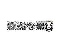 Frise Murale Autocollant Papier Peint Autocollant imperméable en PVC Plinthe Autocollant de cuisine et de salle de bain Décor Mural43 - Fleur Noire 10cm x 240cm