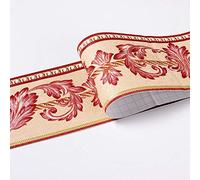 Frise murale autocollant Vigne rouge 10X500CM PVC étanche frise murale adhésive Décoration murale