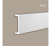 Frise Profhome 403102 Profil de façade Moulure décorative Moulure décorative design moderne blanc 2 m
