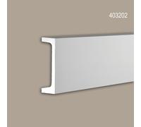Frise Profhome 403202 Profil de façade Moulure décorative Moulure décorative design moderne blanc 2 m