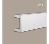 Frise Profhome 433101 Profil de façade Moulure décorative Moulure décorative design moderne blanc 2 m