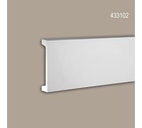 Frise Profhome 433102 Profil de façade Moulure décorative Moulure décorative design moderne blanc 2 m