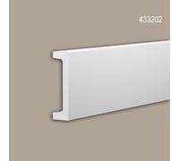 Frise Profhome 433202 Profil de façade Moulure décorative Moulure décorative design moderne blanc 2 m