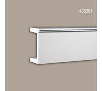 Frise Profhome 433301 Profil de façade Moulure décorative Moulure décorative design moderne blanc 2 m