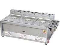 Friseur commercial, gaz de propane de grande capacité, acier inoxydable, idéal pour la cuisson en plein air, double panier et couvercle~/