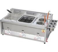 Friseur commercial, grand gaz de propane, acier inoxydable, haute capacité pour la cuisson en plein air, comprend panier et couvercle~/