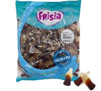 Frisia Bonbons Sans Sucre cola à la Stevia Sachet 1,5 kg Goût Cola Confiserie Sans Sucre pour Enfants & Adultes