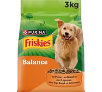 FRISKIES Balance - Croquettes Chien Poulet Bœuf Légumes - Sac de 3 kg | Croquettes Chien Saveur Poulet, Bœuf, Légumes - Soutien des défenses naturelles et poil brillant - Alimentation Chien