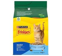 FRISKIES | Chat | Croquettes complètes pour Chat Adulte Stérilisé | Au Saumon et aux Légumes | Aliment Complet Riche en Vitamines et Minéraux | Sac | 3 KG