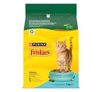 FRISKIES - Croquettes Chat Adulte Poisson Légumes - Lot de 4 x 3 kg