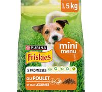 FRISKIES Croquettes Chien Mini Menu Poulet Légumes 1,5KG