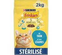 Friskies pour Chats Stérilisés - au Thon et aux Légumes - 2Kg