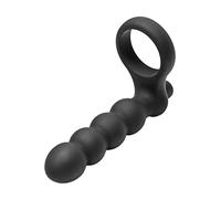 Frisky - CockRing avec gode double pénétration vibrant