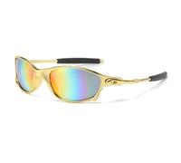 Frissin Lunettes de soleil colorées de sport Lunettes de soleil Masque UV400 Lunettes de soleil anti-vent pour homme et femme Rétro