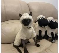 frissin Vêtement pour chat sans poils, automne et hiver, polaire épaissie, chaud, sphinx devon, chat, agneau, double face, polaire, coton,