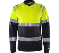 Fristads Flamestat T-shirt haute visibilité manches longues cl. 1 7107 TFL jaune haute visibilité/marine 3XL