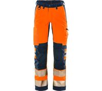 Fristads Pantalon stretch haute visibilité classe 2 2712 PLU haute visibilité orange/marine C56